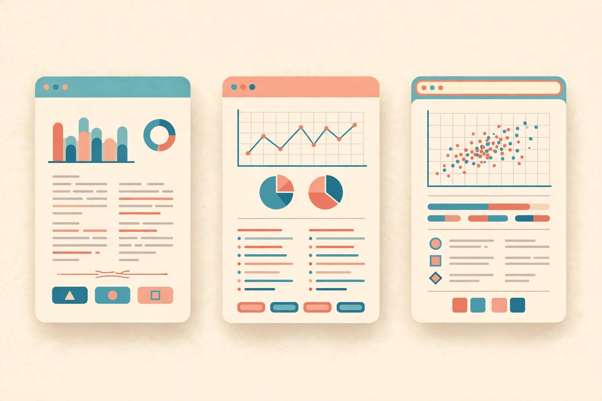 Side-by-side comparison of ChatGPT, Gemini, and Perplexity deep research report screens